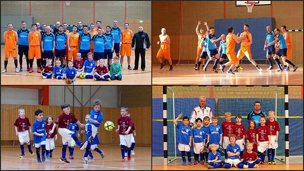 Basketballfreundschaftsspiel SV Reichenbach vs Görlitzer BC Squirrels und Minikicker der Abteilung Fußball am 7. Februar 2016