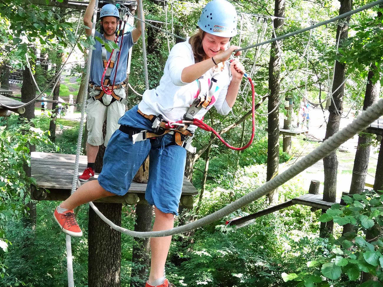 Samstagstraining im Abenteuer-Kletterwald Zittauer Gebirge